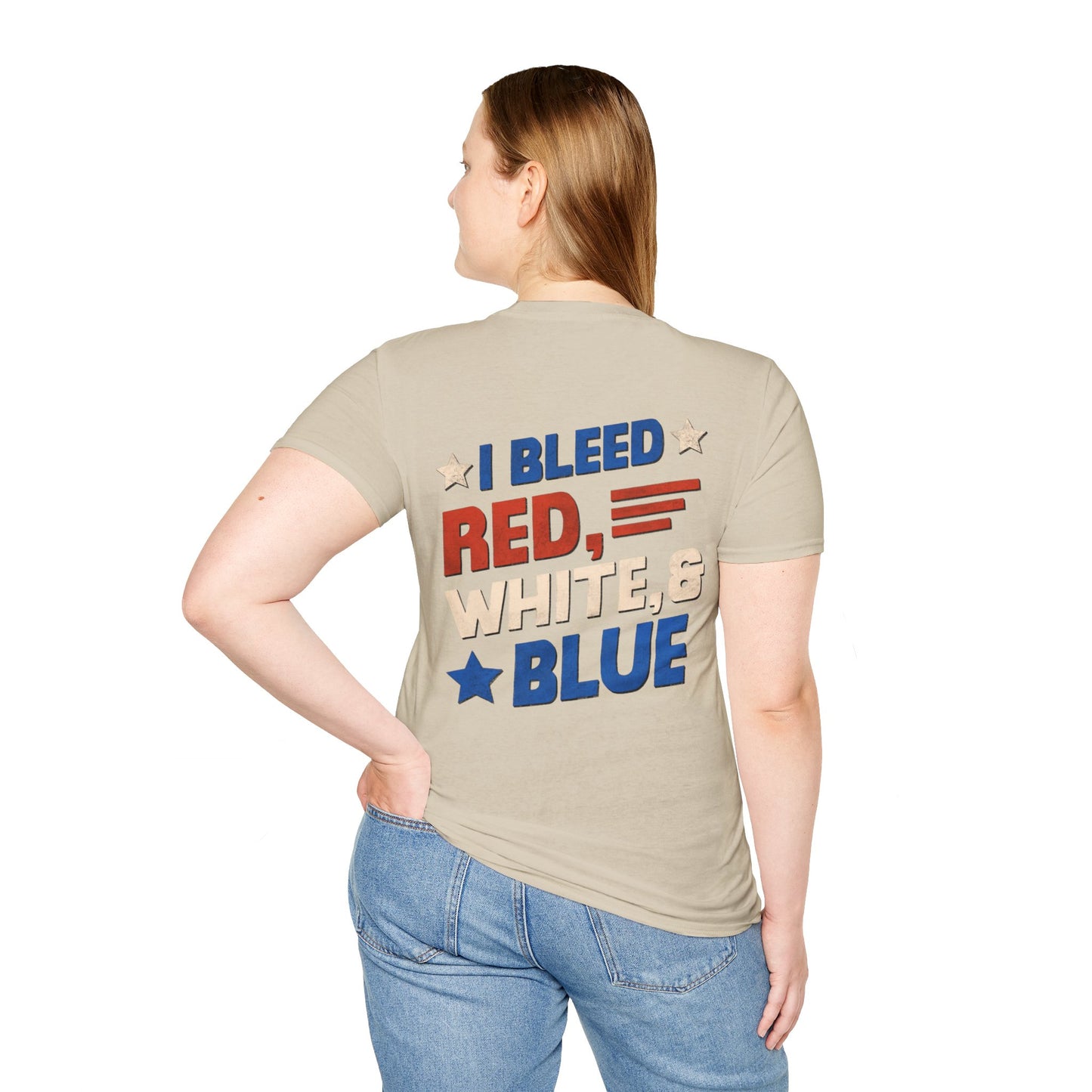 I Bleed Red, White, & Blue 4th of July T-Shirt