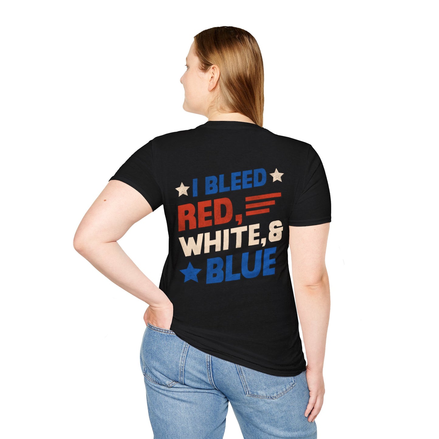 I Bleed Red, White, & Blue 4th of July T-Shirt