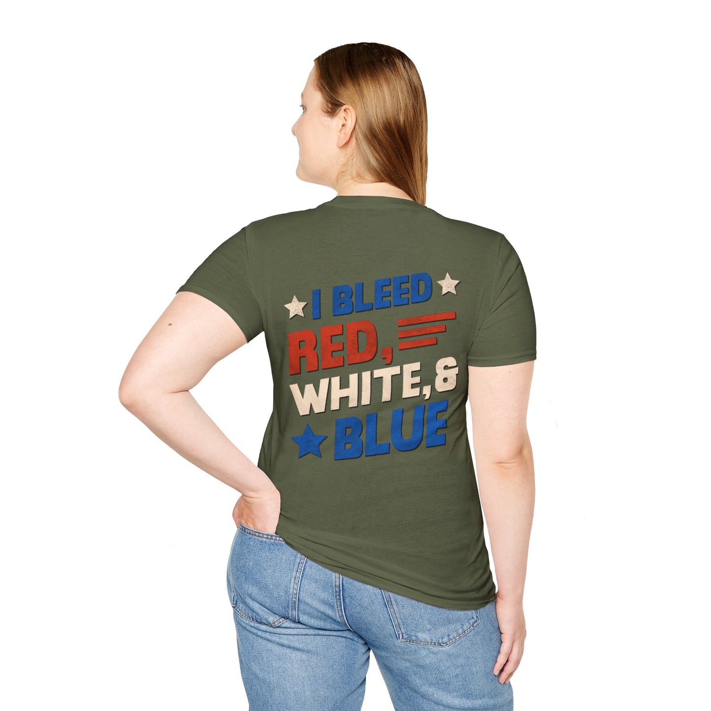 I Bleed Red, White, & Blue 4th of July T-Shirt