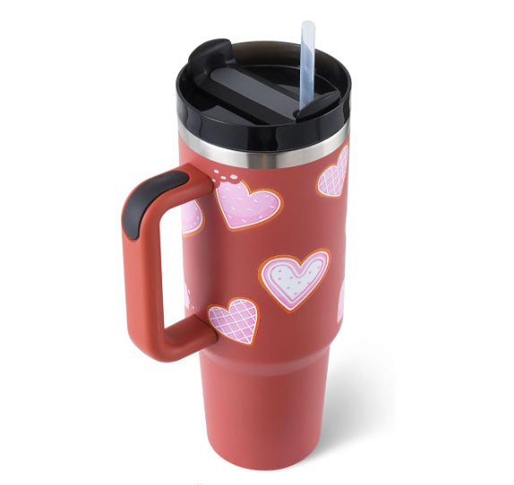 40 Oz Tumbler With Handle Straw Insulated, Stainless Steel Spill Proof Vacuum Coffee Cup Tumbler With Lid Tapered Mug Gifts For Valentine Lover Suitable For Car Gym Office Travel - Blount Express40 Oz Tumbler With Handle Straw Insulated, Stainless Steel Spill Proof Vacuum Coffee Cup Tumbler With Lid Tapered Mug Gifts For Valentine Lover Suitable For Car Gym Office Travel040 Oz Tumbler With Handle Straw Insulated, Stainless Steel Spill Proof Vacuum Coffee Cup Tumbler With Lid Tapered Mug Gifts Fo