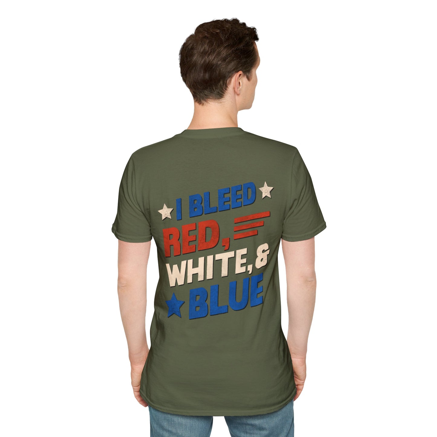 I Bleed Red, White, & Blue 4th of July T-Shirt