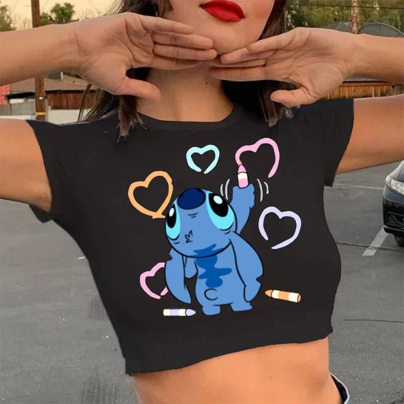 Casual Disney Lilo Stitch Funny T Shirt Women Stitch T-shirt Cropped Graphic Tshirt Streetwear Crop Top Tee Female - Blount ExpressCasual Disney Lilo Stitch Funny T Shirt Women Stitch T-shirt Cropped Graphic Tshirt Streetwear Crop Top Tee FemaleCasual Disney Lilo Stitch Funny T Shirt Women Stitch T-shirt Cropped Graphic Tshirt Streetwear Crop Top Tee Female148392478;20250418;1745003001WfJGB