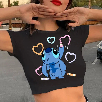 Casual Disney Lilo Stitch Funny T Shirt Women Stitch T-shirt Cropped Graphic Tshirt Streetwear Crop Top Tee Female - Blount ExpressCasual Disney Lilo Stitch Funny T Shirt Women Stitch T-shirt Cropped Graphic Tshirt Streetwear Crop Top Tee FemaleCasual Disney Lilo Stitch Funny T Shirt Women Stitch T-shirt Cropped Graphic Tshirt Streetwear Crop Top Tee Female148392478;20250418;1745003001WfJGB