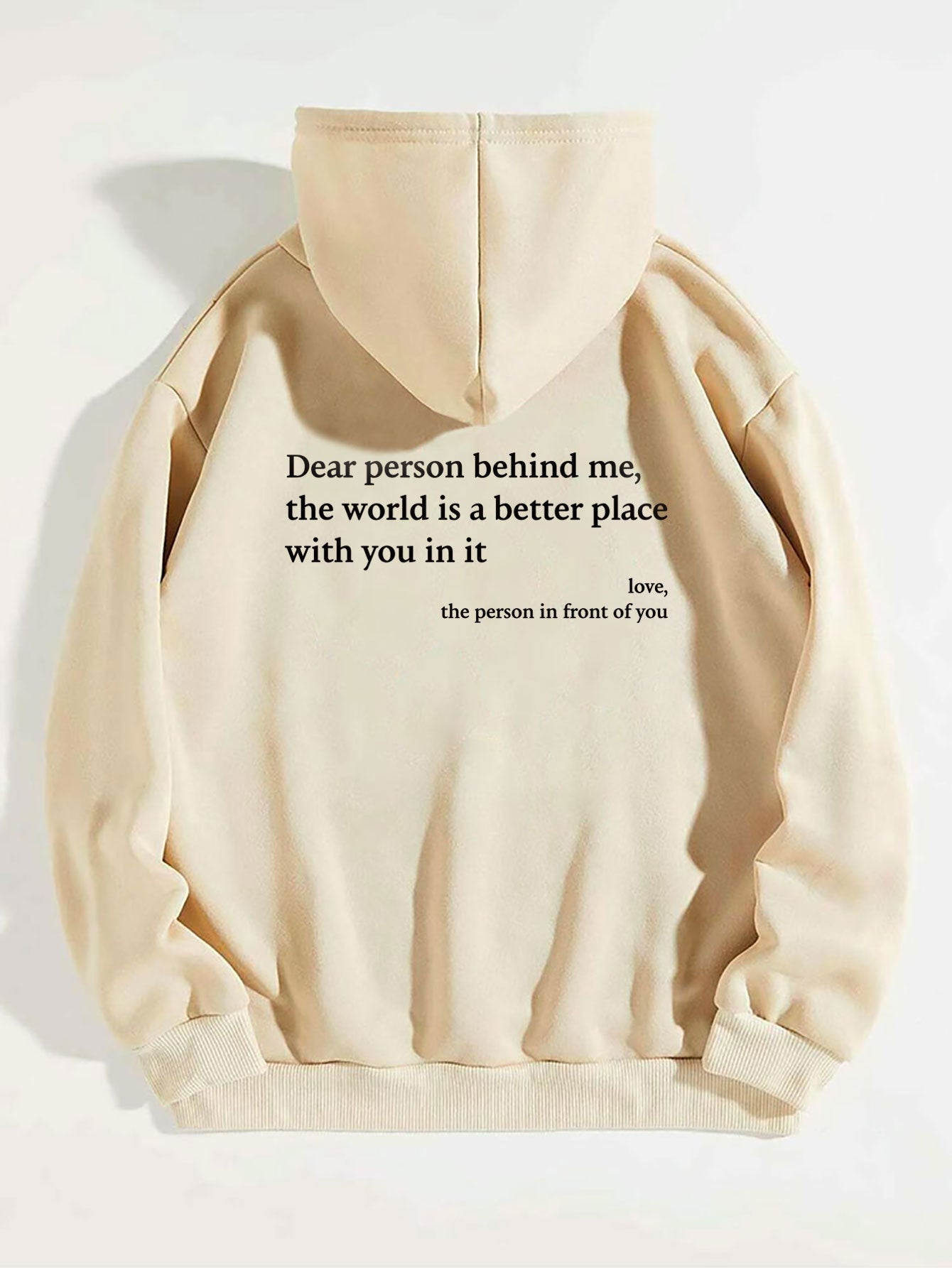 Dear Person Behind Me,the World Is A Better Place,with You In It,love,the Person In Front Of You,Women's Plush Letter Printed Kangaroo Pocket Drawstring Printed Hoodie Unisex Trendy Hoodies - Blount ExpressDear Person Behind Me,the World Is A Better Place,with You In It,love,the Person In Front Of You,Women's Plush Letter Printed Kangaroo Pocket Drawstring Printed Hoodie Unisex Trendy HoodiesClothingDear Person Behind Me,the World Is A Better Place,with You In It,love,the Person In Front Of You,