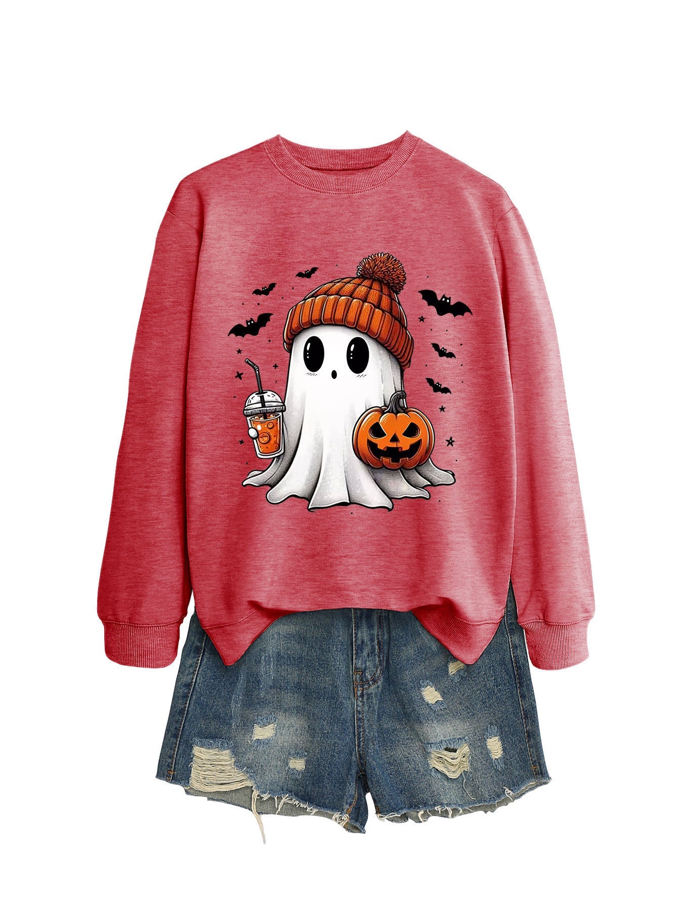 Fashion Long Sleeve Milk Tea Pumpkin Bat Printed Crew Neck Sweatshirt - Blount ExpressFashion Long Sleeve Milk Tea Pumpkin Bat Printed Crew Neck Sweatshirt0Fashion Long Sleeve Milk Tea Pumpkin Bat Printed Crew Neck SweatshirtCJWY211894981CX