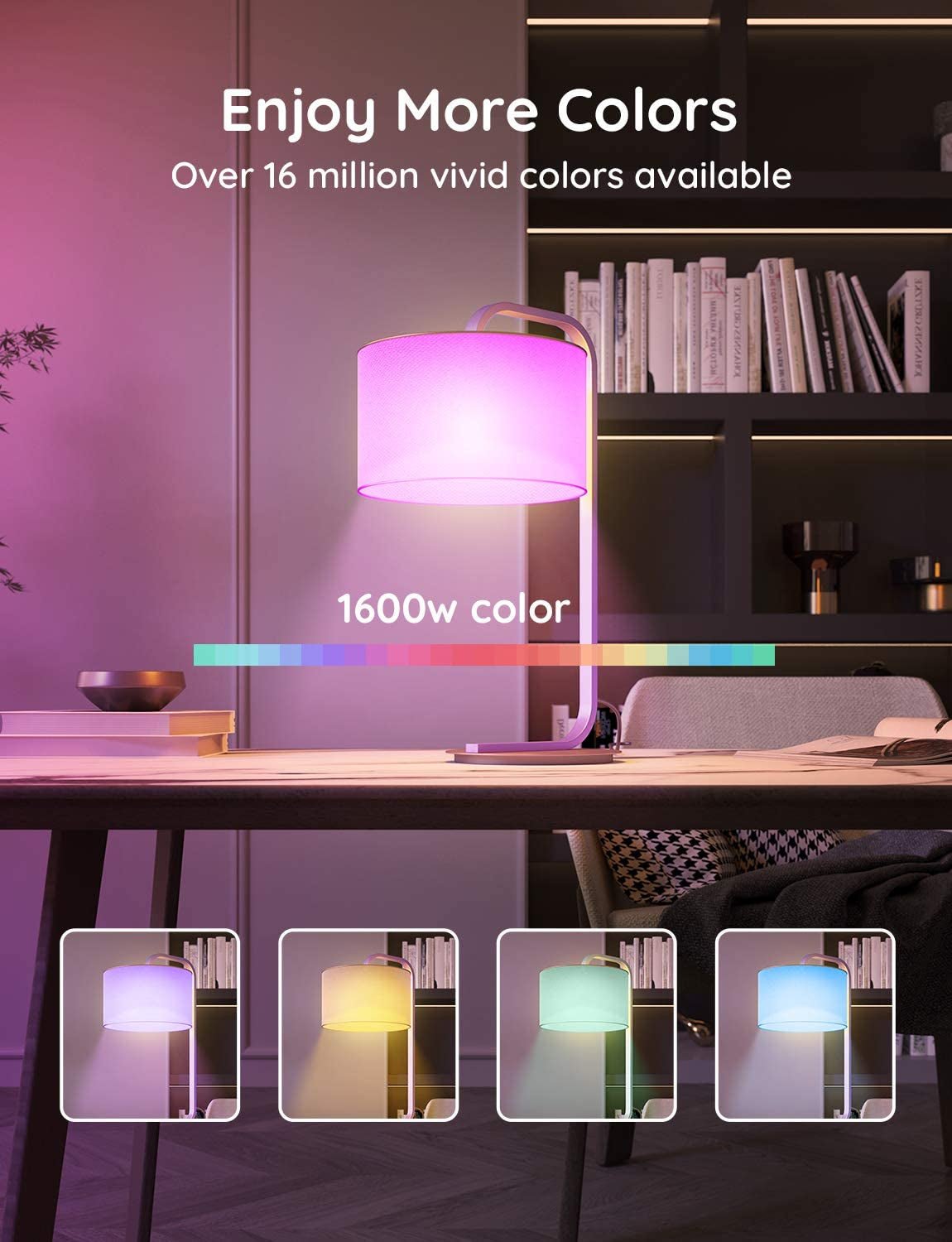 Govee Smart Light Bulbs, Dimmable RGBWW Color Changing Light Bulbs, Work with Alexa & Google Assistant, No Hub Required RGB Light Bulbs, 9W 60W Equivalent A19 LED Bulbs for Bedroom Living Room, 4 Pack - Blount ExpressGovee Smart Light Bulbs, Dimmable RGBWW Color Changing Light Bulbs, Work with Alexa & Google Assistant, No Hub Required RGB Light Bulbs, 9W 60W Equivalent A19 LED Bulbs for Bedroom Living Room, 4 PackGovee Smart Light Bulbs, Dimmable RGBWW Color Changing Light Bulbs, Work with Alexa