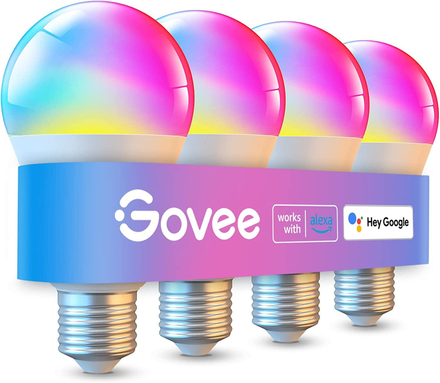 Govee Smart Light Bulbs, Dimmable RGBWW Color Changing Light Bulbs, Work with Alexa & Google Assistant, No Hub Required RGB Light Bulbs, 9W 60W Equivalent A19 LED Bulbs for Bedroom Living Room, 4 Pack - Blount ExpressGovee Smart Light Bulbs, Dimmable RGBWW Color Changing Light Bulbs, Work with Alexa & Google Assistant, No Hub Required RGB Light Bulbs, 9W 60W Equivalent A19 LED Bulbs for Bedroom Living Room, 4 PackGovee Smart Light Bulbs, Dimmable RGBWW Color Changing Light Bulbs, Work with Alexa