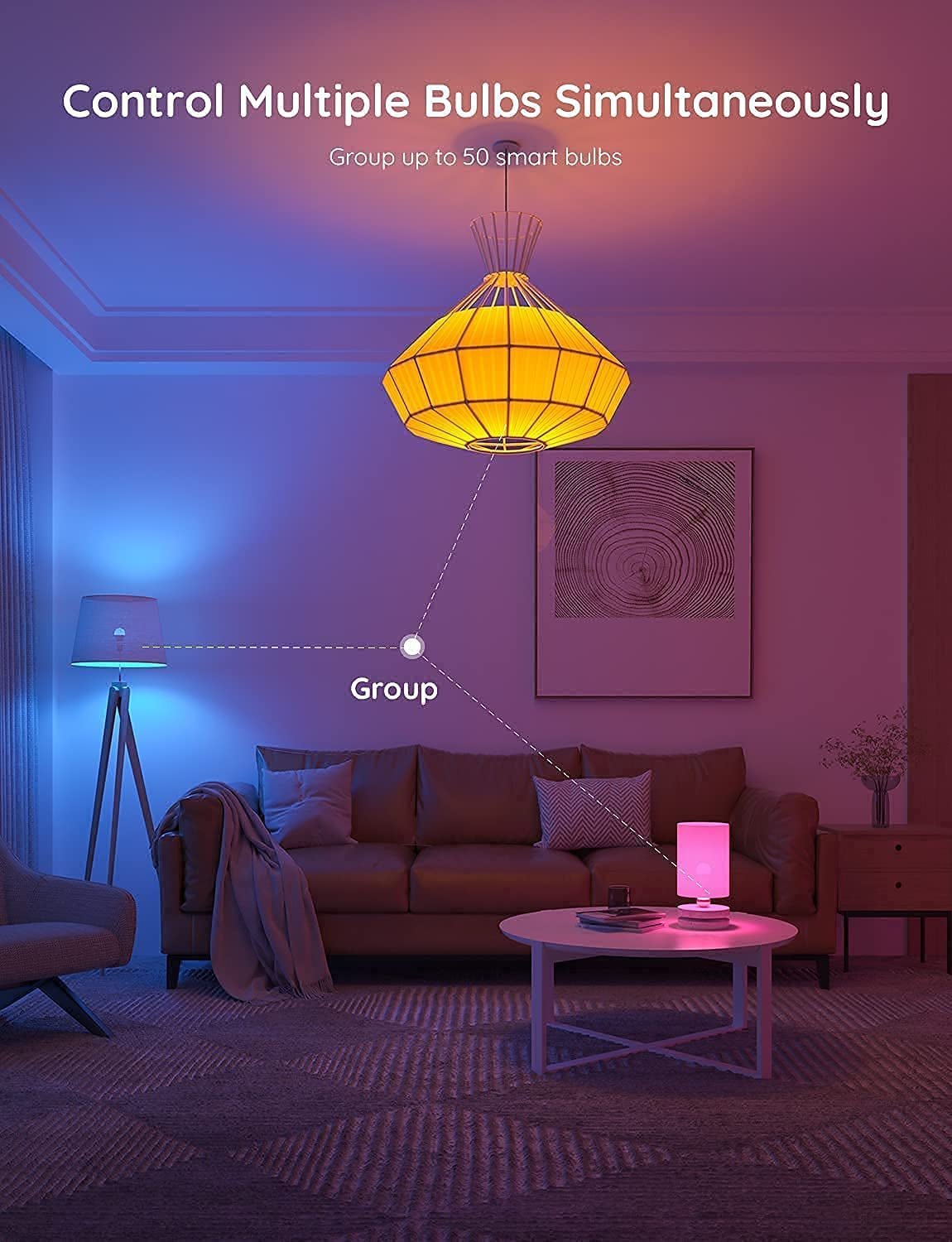 Govee Smart Light Bulbs, Dimmable RGBWW Color Changing Light Bulbs, Work with Alexa & Google Assistant, No Hub Required RGB Light Bulbs, 9W 60W Equivalent A19 LED Bulbs for Bedroom Living Room, 4 Pack - Blount ExpressGovee Smart Light Bulbs, Dimmable RGBWW Color Changing Light Bulbs, Work with Alexa & Google Assistant, No Hub Required RGB Light Bulbs, 9W 60W Equivalent A19 LED Bulbs for Bedroom Living Room, 4 PackGovee Smart Light Bulbs, Dimmable RGBWW Color Changing Light Bulbs, Work with Alexa