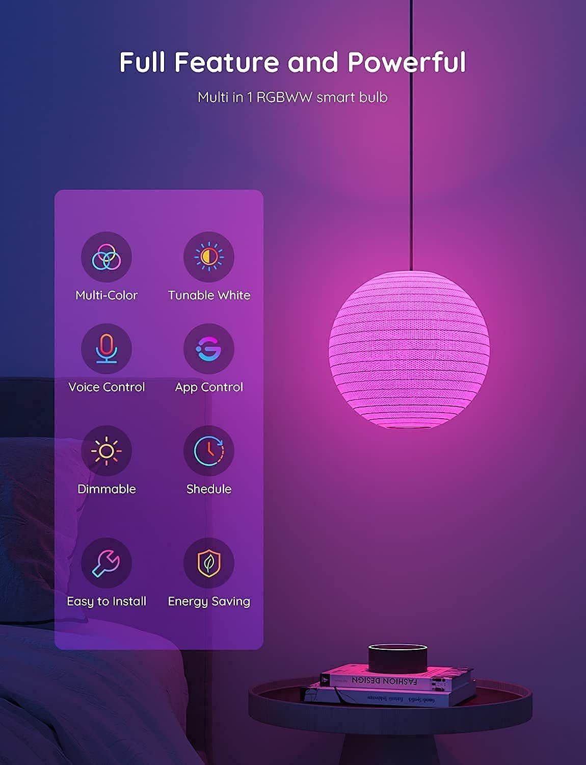 Govee Smart Light Bulbs, Dimmable RGBWW Color Changing Light Bulbs, Work with Alexa & Google Assistant, No Hub Required RGB Light Bulbs, 9W 60W Equivalent A19 LED Bulbs for Bedroom Living Room, 4 Pack - Blount ExpressGovee Smart Light Bulbs, Dimmable RGBWW Color Changing Light Bulbs, Work with Alexa & Google Assistant, No Hub Required RGB Light Bulbs, 9W 60W Equivalent A19 LED Bulbs for Bedroom Living Room, 4 PackGovee Smart Light Bulbs, Dimmable RGBWW Color Changing Light Bulbs, Work with Alexa