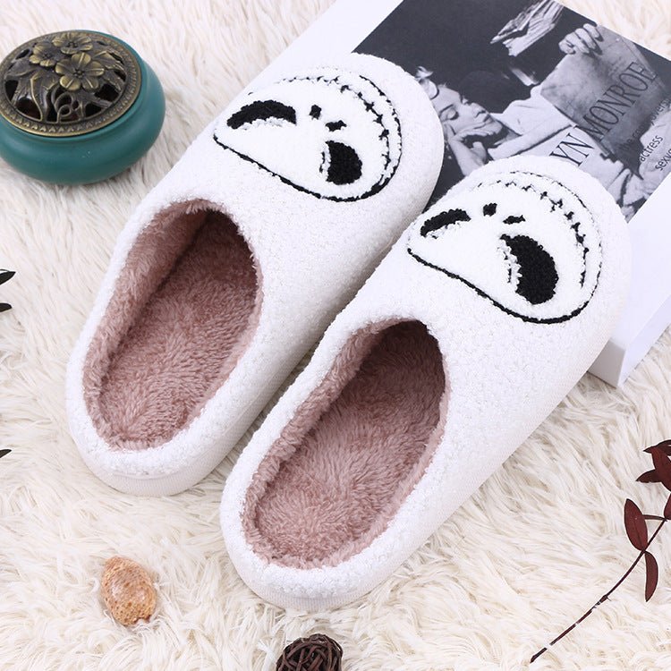 Halloween Skull - smirk Home Slippers Indoor Funny Non - slip House Shoes Winter Warm Bedroom Slippers For Women Men - Blount ExpressHalloween Skull - smirk Home Slippers Indoor Funny Non - slip House Shoes Winter Warm Bedroom Slippers For Women Men4Halloween Skull - smirk Home Slippers Indoor Funny Non - slip House Shoes Winter Warm Bedroom Slippers For Women MenCJNS210859401AZ