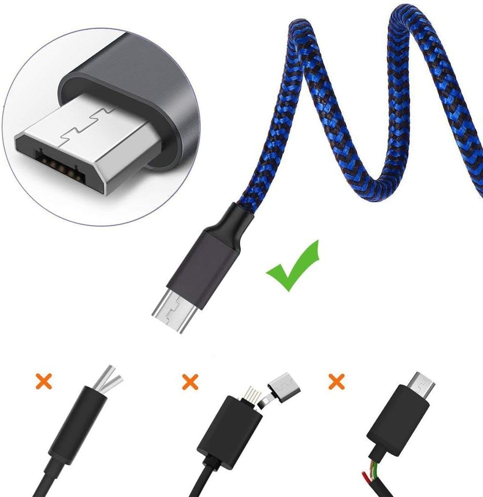 Hoblaze Micro USB Cable 1Ft 5 Pack, Short Android Charger Cable Braided Fast Charging Phone Charger Cord Compatible with Galaxy S7 S6 Edge, Kindle, Note 5, Windows Smartphones and More - Blue - Blount ExpressHoblaze Micro USB Cable 1Ft 5 Pack, Short Android Charger Cable Braided Fast Charging Phone Charger Cord Compatible with Galaxy S7 S6 Edge, Kindle, Note 5, Windows Smartphones and More - BlueHoblaze Micro USB Cable 1Ft 5 Pack, Short Android Charger Cable Braided Fast Charging Phone Charger C