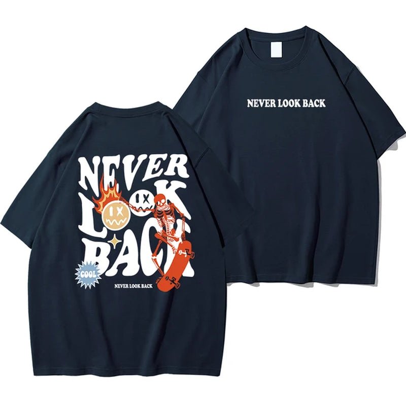 Never Look Back Creative Smile Skull Printing Cartoons Street Print Tshirt Man Loose Tee Clothes Cotton Crewneck Tops T-Shirt - Blount ExpressNever Look Back Creative Smile Skull Printing Cartoons Street Print Tshirt Man Loose Tee Clothes Cotton Crewneck Tops T-ShirtNever Look Back Creative Smile Skull Printing Cartoons Street Print Tshirt Man Loose Tee Clothes Cotton Crewneck Tops T-Shirt2a644e9e-97f3-4e1b-a1ff-7289cee1fe4e