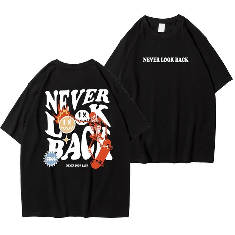 Never Look Back Creative Smile Skull Printing Cartoons Street Print Tshirt Man Loose Tee Clothes Cotton Crewneck Tops T-Shirt - Blount ExpressNever Look Back Creative Smile Skull Printing Cartoons Street Print Tshirt Man Loose Tee Clothes Cotton Crewneck Tops T-ShirtNever Look Back Creative Smile Skull Printing Cartoons Street Print Tshirt Man Loose Tee Clothes Cotton Crewneck Tops T-Shirt7c6df795-5439-4f89-beab-94d54ec524c1