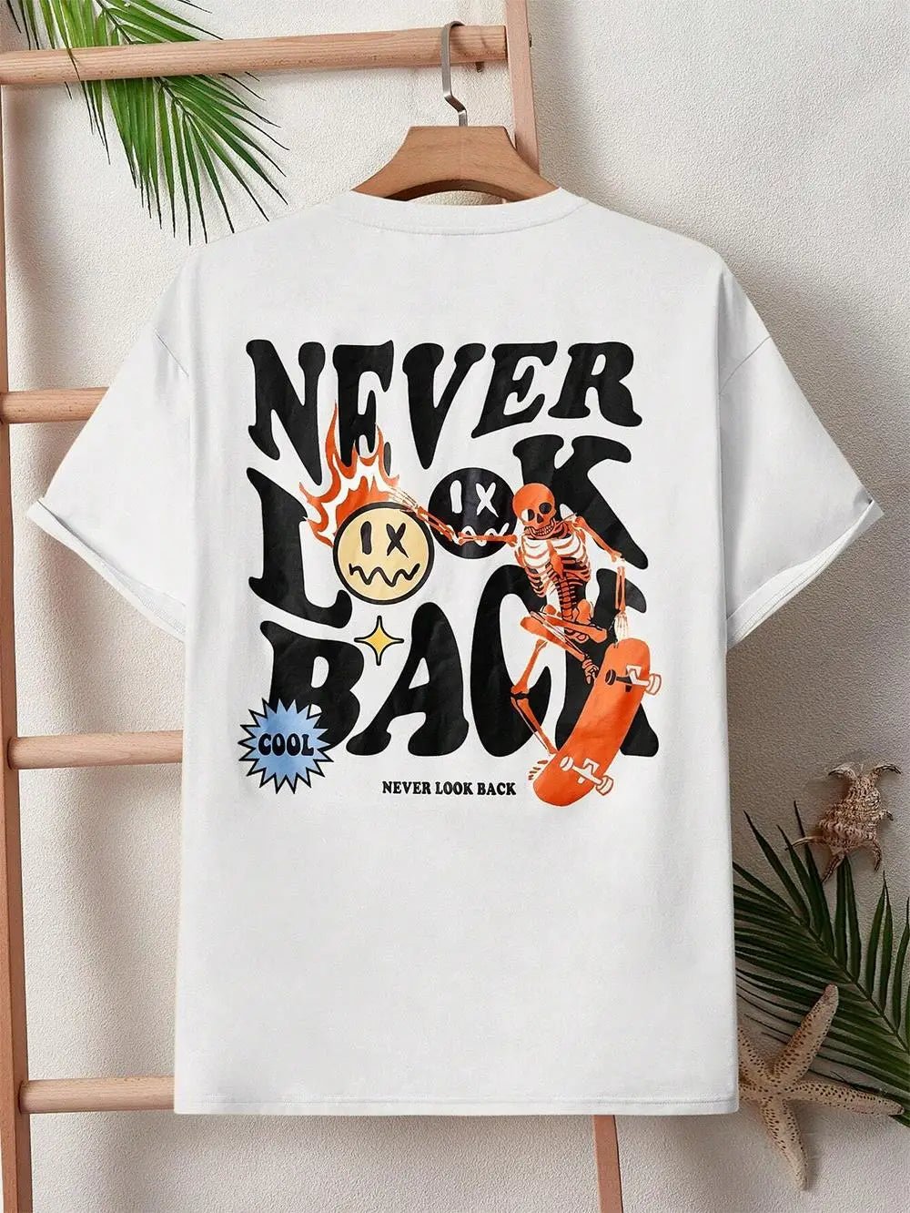 Never Look Back Creative Smile Skull Printing Cartoons Street Print Tshirt Man Loose Tee Clothes Cotton Crewneck Tops T-Shirt - Blount ExpressNever Look Back Creative Smile Skull Printing Cartoons Street Print Tshirt Man Loose Tee Clothes Cotton Crewneck Tops T-ShirtNever Look Back Creative Smile Skull Printing Cartoons Street Print Tshirt Man Loose Tee Clothes Cotton Crewneck Tops T-Shirt084d9bd0-214e-4f9c-a617-ef20082329e4