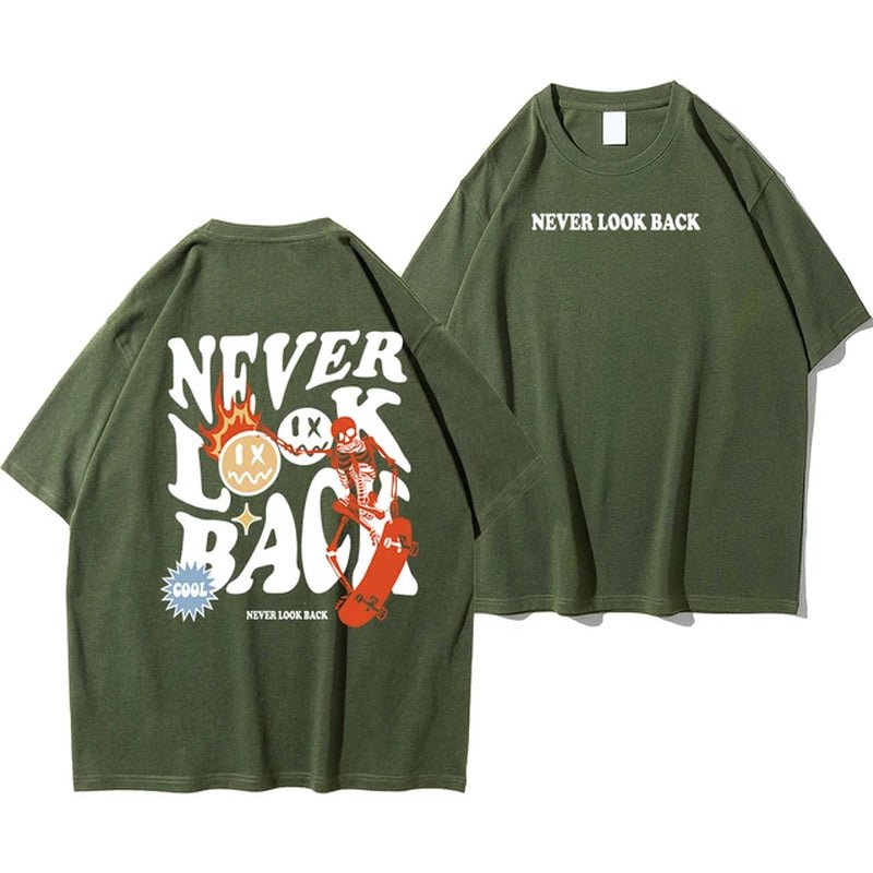 Never Look Back Creative Smile Skull Printing Cartoons Street Print Tshirt Man Loose Tee Clothes Cotton Crewneck Tops T-Shirt - Blount ExpressNever Look Back Creative Smile Skull Printing Cartoons Street Print Tshirt Man Loose Tee Clothes Cotton Crewneck Tops T-ShirtNever Look Back Creative Smile Skull Printing Cartoons Street Print Tshirt Man Loose Tee Clothes Cotton Crewneck Tops T-Shirtd55de48a-809a-41f1-98ec-a9ab8c51142c