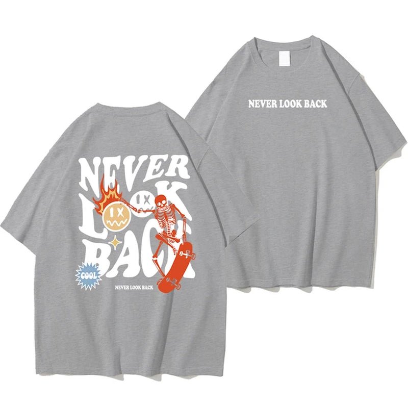 Never Look Back Creative Smile Skull Printing Cartoons Street Print Tshirt Man Loose Tee Clothes Cotton Crewneck Tops T-Shirt - Blount ExpressNever Look Back Creative Smile Skull Printing Cartoons Street Print Tshirt Man Loose Tee Clothes Cotton Crewneck Tops T-ShirtNever Look Back Creative Smile Skull Printing Cartoons Street Print Tshirt Man Loose Tee Clothes Cotton Crewneck Tops T-Shirt7752f649-27ec-4ea2-a6be-0126711ff399