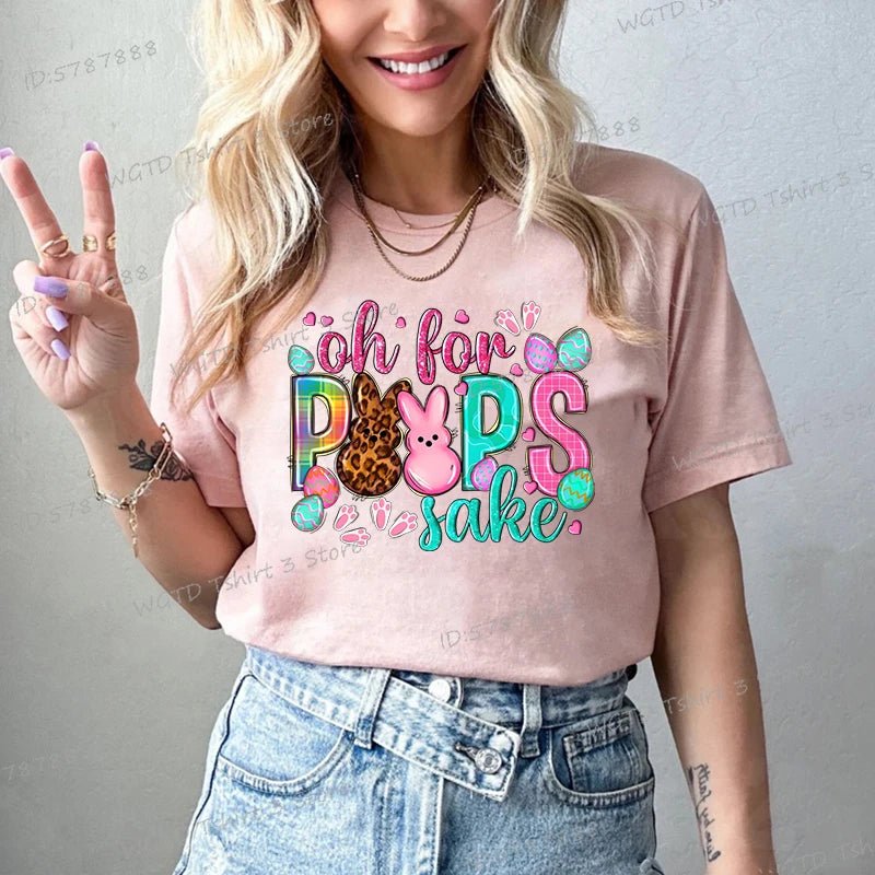 Oh for Peeps Sake Easter T-shirts Cute Bunny Leopard Print Crew Neck T-shirt Cartoon Rabbit Womens Easter Day Classic Tops Tees - Blount ExpressOh for Peeps Sake Easter T-shirts Cute Bunny Leopard Print Crew Neck T-shirt Cartoon Rabbit Womens Easter Day Classic Tops TeesT-shirtsOh for Peeps Sake Easter T-shirts Cute Bunny Leopard Print Crew Neck T-shirt Cartoon Rabbit Womens Easter Day Classic Tops Tees126478650;20250226;1740540189n4Xts
