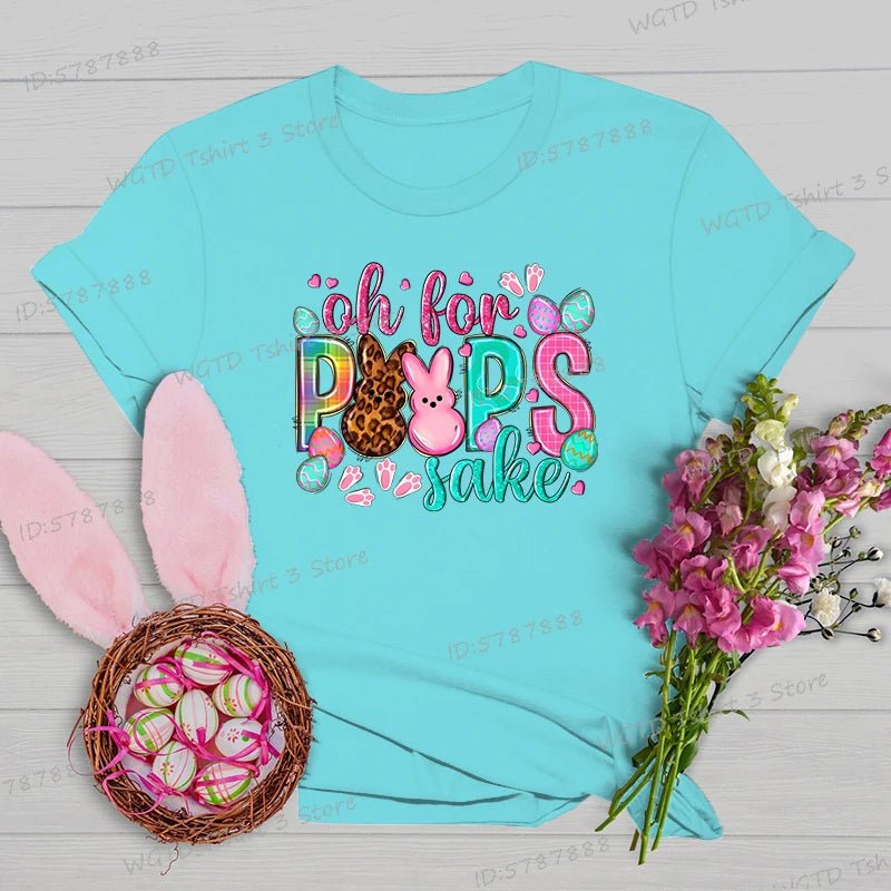 Oh for Peeps Sake Easter T-shirts Cute Bunny Leopard Print Crew Neck T-shirt Cartoon Rabbit Womens Easter Day Classic Tops Tees - Blount ExpressOh for Peeps Sake Easter T-shirts Cute Bunny Leopard Print Crew Neck T-shirt Cartoon Rabbit Womens Easter Day Classic Tops TeesT-shirtsOh for Peeps Sake Easter T-shirts Cute Bunny Leopard Print Crew Neck T-shirt Cartoon Rabbit Womens Easter Day Classic Tops Tees126478659;20250226;1740540189GMhV5