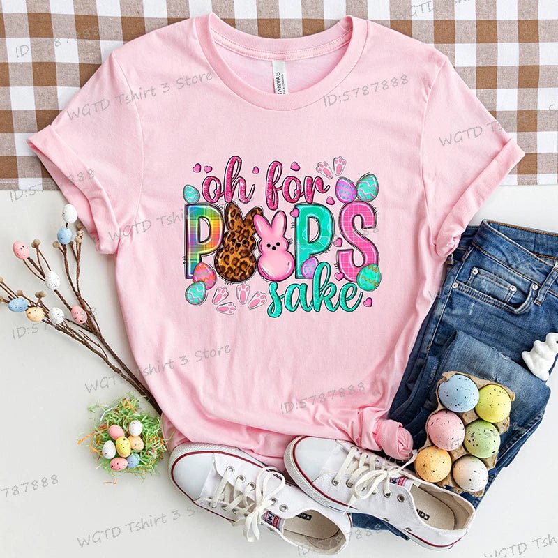 Oh for Peeps Sake Easter T-shirts Cute Bunny Leopard Print Crew Neck T-shirt Cartoon Rabbit Womens Easter Day Classic Tops Tees - Blount ExpressOh for Peeps Sake Easter T-shirts Cute Bunny Leopard Print Crew Neck T-shirt Cartoon Rabbit Womens Easter Day Classic Tops TeesT-shirtsOh for Peeps Sake Easter T-shirts Cute Bunny Leopard Print Crew Neck T-shirt Cartoon Rabbit Womens Easter Day Classic Tops Tees126478650;20250226;1740540189n4Xts