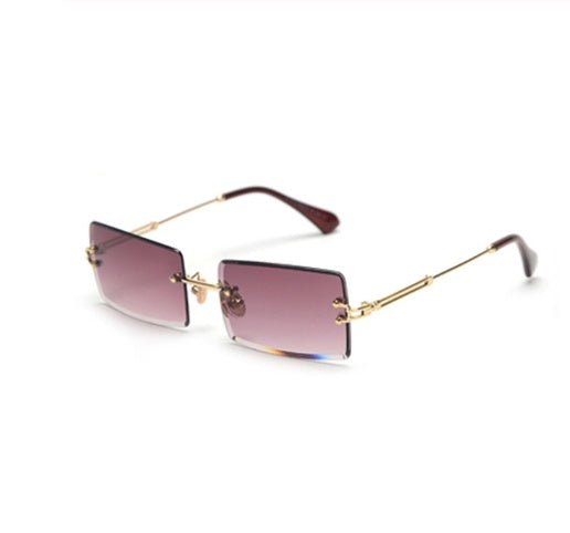 Rimless Rectangle Sunglasses Square Fashion Hip - hop Sunglasses Tide Ins Retro Street Beat Cut Edge Sunglasses - Blount ExpressRimless Rectangle Sunglasses Square Fashion Hip - hop Sunglasses Tide Ins Retro Street Beat Cut Edge Sunglasses0Rimless Rectangle Sunglasses Square Fashion Hip - hop Sunglasses Tide Ins Retro Street Beat Cut Edge SunglassesCJNSFSYJ00318 - Purple coffee