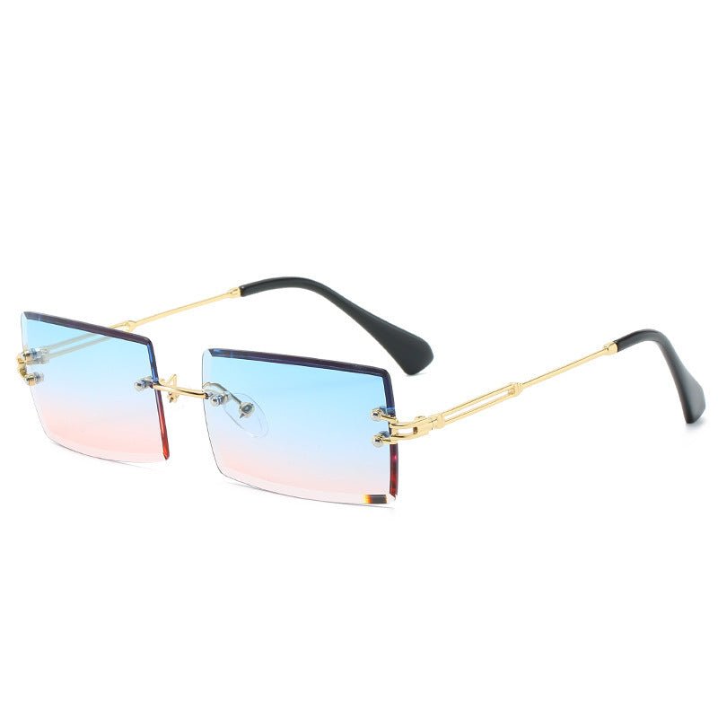 Rimless Rectangle Sunglasses Square Fashion Hip - hop Sunglasses Tide Ins Retro Street Beat Cut Edge Sunglasses - Blount ExpressRimless Rectangle Sunglasses Square Fashion Hip - hop Sunglasses Tide Ins Retro Street Beat Cut Edge Sunglasses0Rimless Rectangle Sunglasses Square Fashion Hip - hop Sunglasses Tide Ins Retro Street Beat Cut Edge SunglassesCJNSFSYJ00318 - Blue pink