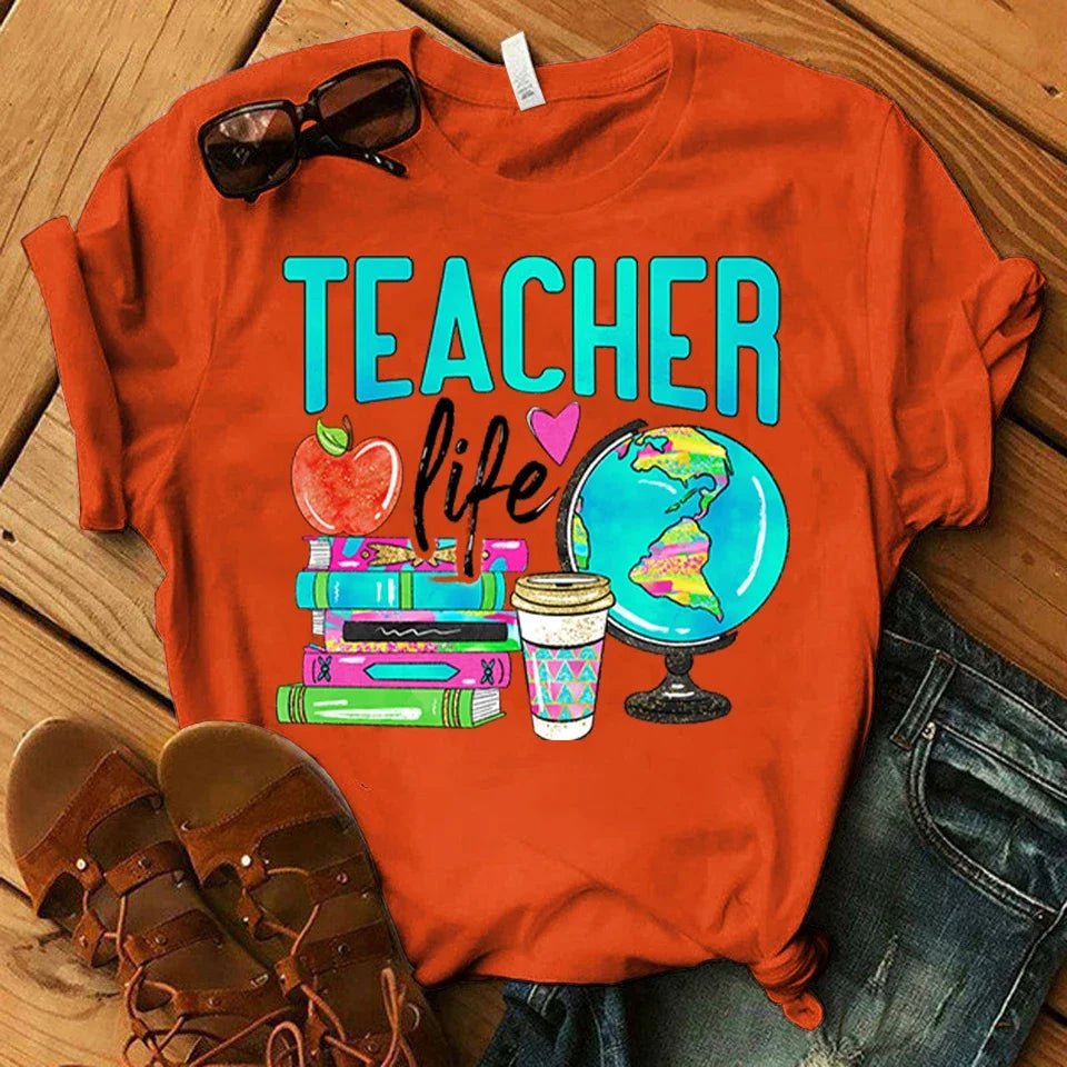 Teacher Life New Short Sleeve Summer Tshirt Fashion Women Graphic T Top Shirt Stylish Print T-shirts Cartoon Female Tee T-Shirt - Blount ExpressTeacher Life New Short Sleeve Summer Tshirt Fashion Women Graphic T Top Shirt Stylish Print T-shirts Cartoon Female Tee T-ShirtClothingTeacher Life New Short Sleeve Summer Tshirt Fashion Women Graphic T Top Shirt Stylish Print T-shirts Cartoon Female Tee T-Shirt126480046;20250226;1740539513fNXTC