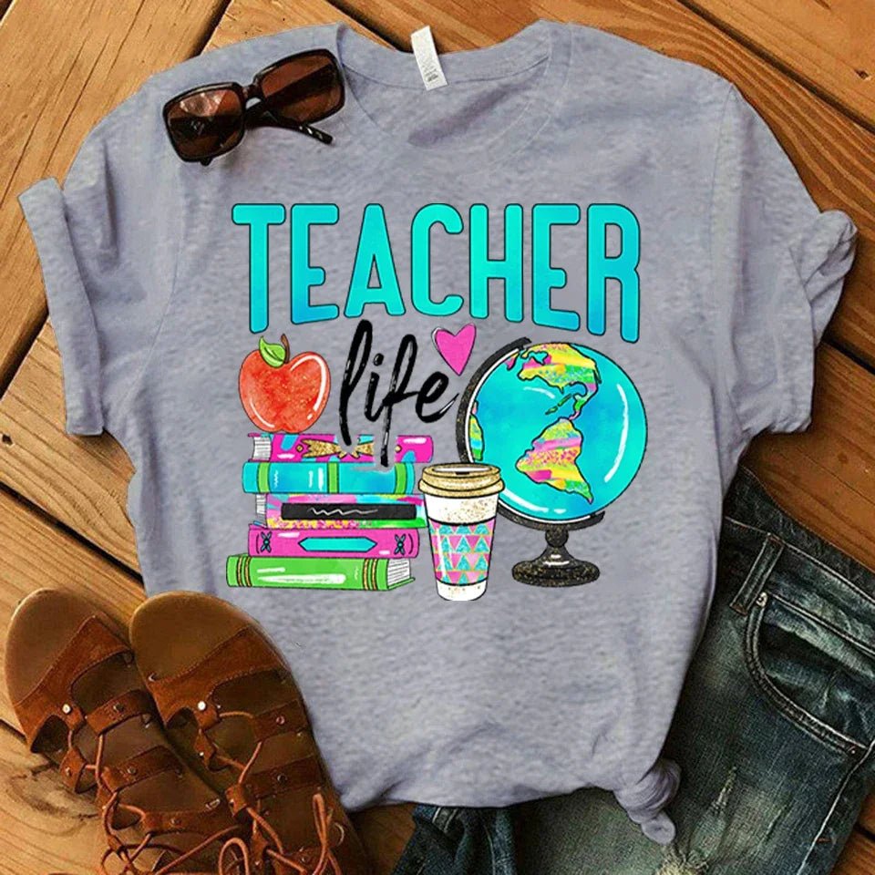 Teacher Life New Short Sleeve Summer Tshirt Fashion Women Graphic T Top Shirt Stylish Print T-shirts Cartoon Female Tee T-Shirt - Blount ExpressTeacher Life New Short Sleeve Summer Tshirt Fashion Women Graphic T Top Shirt Stylish Print T-shirts Cartoon Female Tee T-ShirtClothingTeacher Life New Short Sleeve Summer Tshirt Fashion Women Graphic T Top Shirt Stylish Print T-shirts Cartoon Female Tee T-Shirt126480042;20250226;1740539513yyo0J