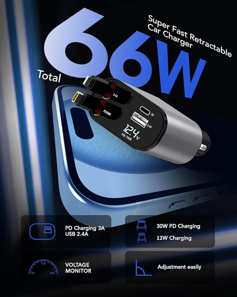 TIKTOK SHOP Retractable Car Charger, 4 in 1 Fast Car Phone Charger 66W, Retractable Cables and USB Car Charger,Compatible with Iphone 15/14/13/12/11,Galaxy,Pixel - Blount ExpressTIKTOK SHOP Retractable Car Charger, 4 in 1 Fast Car Phone Charger 66W, Retractable Cables and USB Car Charger,Compatible with Iphone 15/14/13/12/11,Galaxy,PixelTIKTOK SHOP Retractable Car Charger, 4 in 1 Fast Car Phone Charger 66W, Retractable Cables and USB Car Charger,Compatible with Iphone 15/14/13/12/11,Galaxy,Pixel