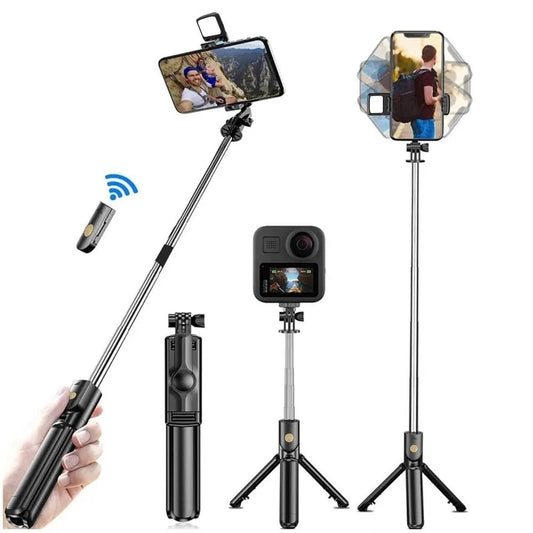 Wireless Selfie Stick Tripod Stand with Light Bluetooth Remote Extendable Tripod for iPhone Mobile Phone Tiktok Live Streaming - Blount ExpressWireless Selfie Stick Tripod Stand with Light Bluetooth Remote Extendable Tripod for iPhone Mobile Phone Tiktok Live StreamingWireless Selfie Stick Tripod Stand with Light Bluetooth Remote Extendable Tripod for iPhone Mobile Phone Tiktok Live Streaming14:1052#pink(NO Light)