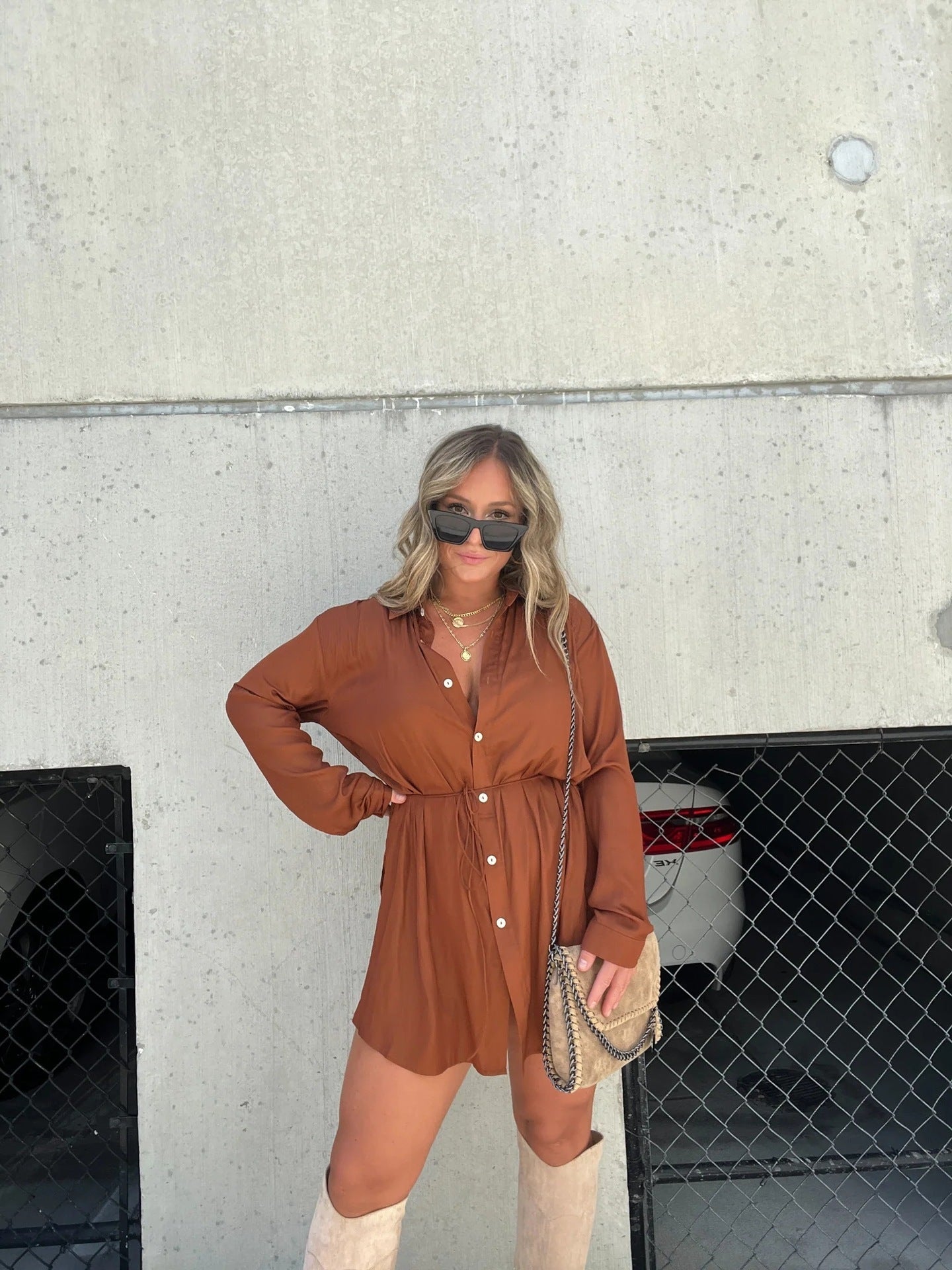 Women's Long Sleeve Jumpsuit With Button Fashion Shirt Dress - Blount ExpressWomen's Long Sleeve Jumpsuit With Button Fashion Shirt Dress0Women's Long Sleeve Jumpsuit With Button Fashion Shirt DressCJLS184207623WD