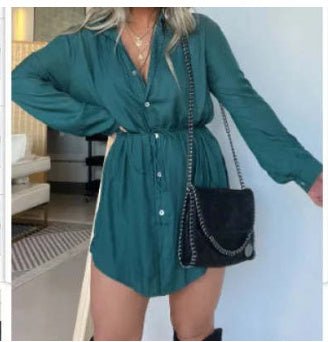 Women's Long Sleeve Jumpsuit With Button Fashion Shirt Dress - Blount ExpressWomen's Long Sleeve Jumpsuit With Button Fashion Shirt Dress0Women's Long Sleeve Jumpsuit With Button Fashion Shirt DressCJLS184207681CX